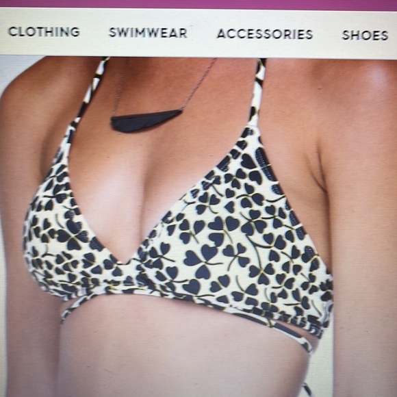 Roxy DVF crossover tri bikini top size Medium style 621822 - Picture 7 of 9